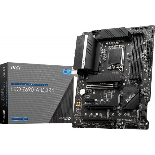 MSI PRO Z690 A DDR4 LGA 1700 Intel Z690 SATA 6Gb/s ATX Intel Motherboard